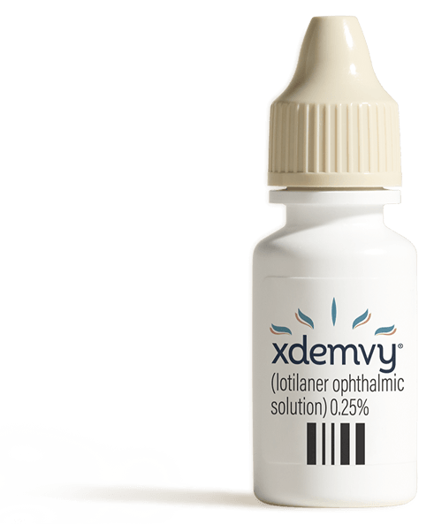 XDEMVY eye drop bottle