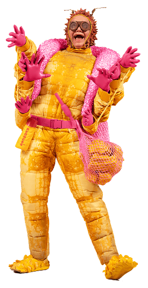 illustrated demodex mite character